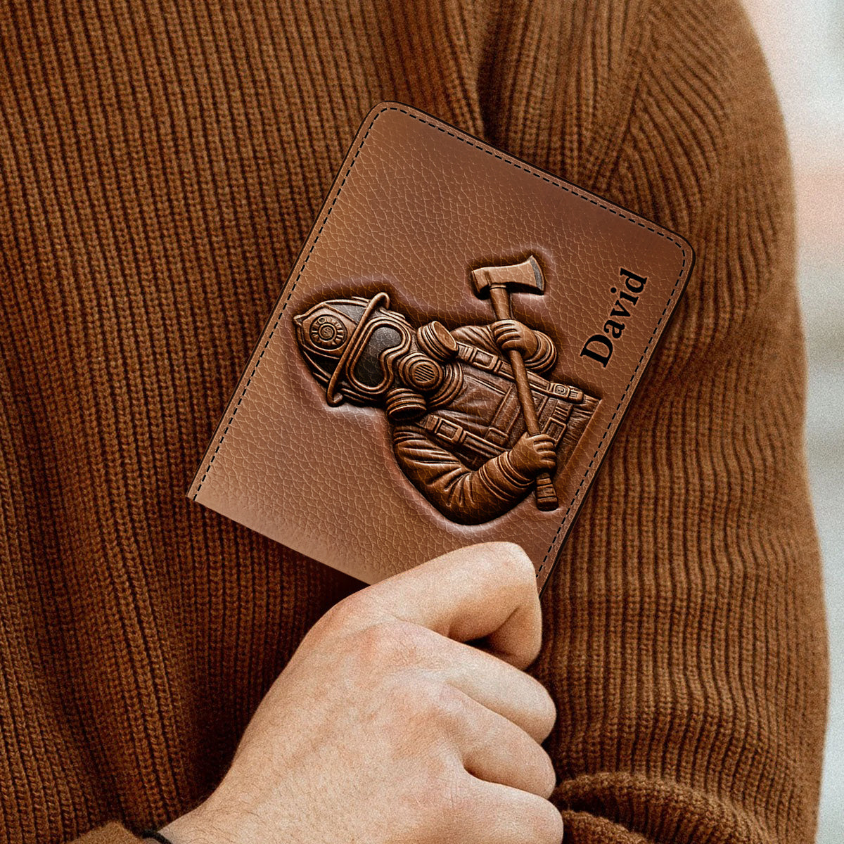 Proud Firefighter Department - Personalized Firefighter Leather Wallet