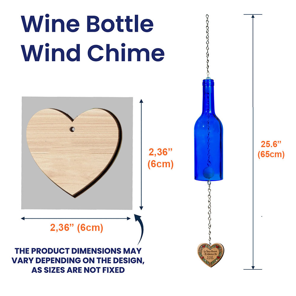 Hör den Wind und denk an mich – personalisiertes Windspiel aus einer Weinflasche als Erinnerung