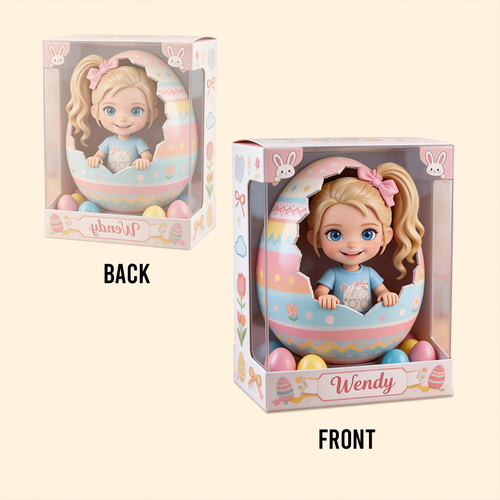 Custom Any Photo Peeking Kid Easter's Eggs - Personalized Kid Custom Shaped Acrylic Plaque