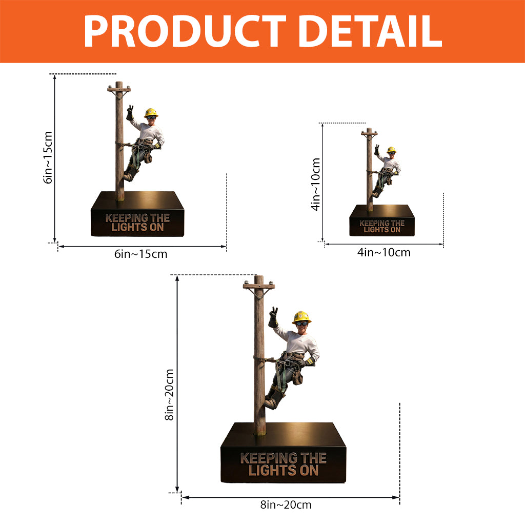 Kletternder Monteur – Personalisierte Acrylplakette in individueller Monteurform