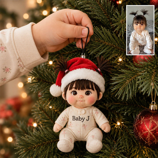 Kleines Weihnachten - Personalisierter Kinder-Plüschornament