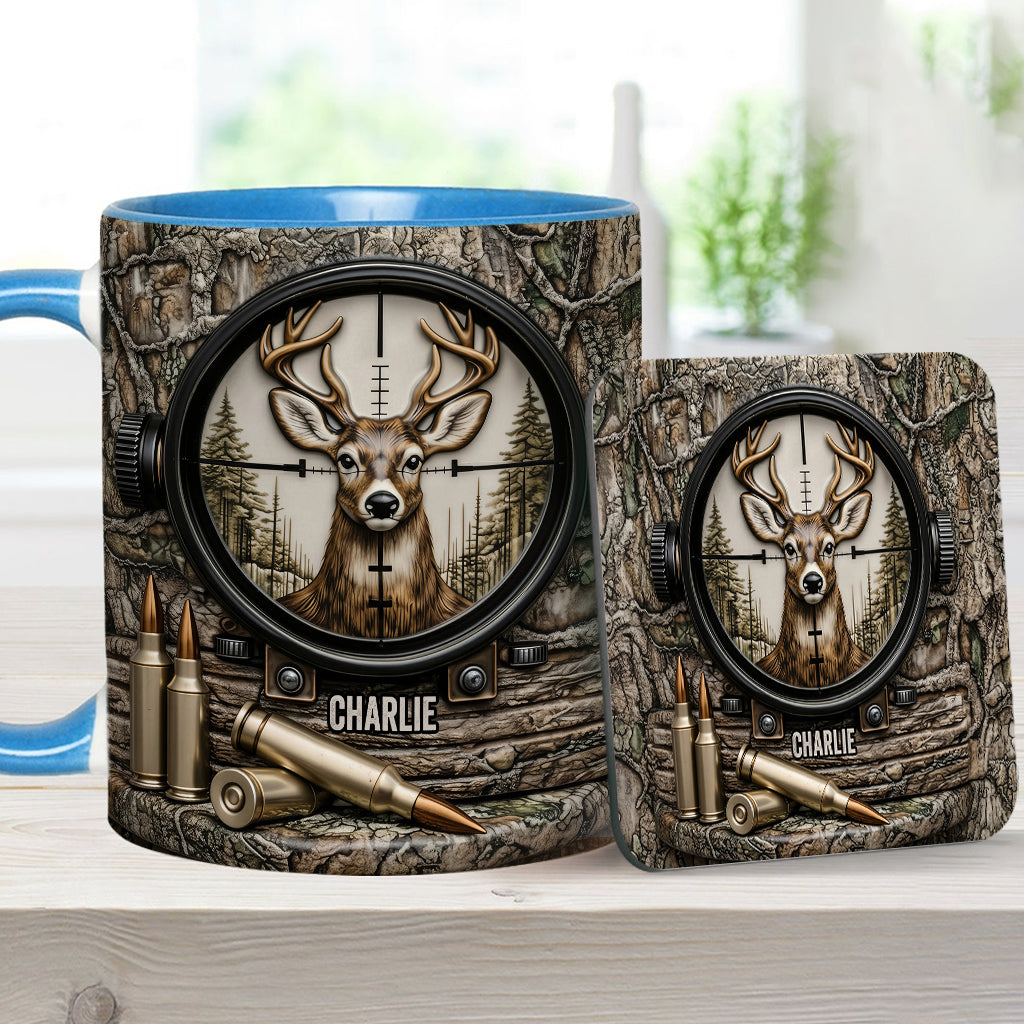 Deer Hunting, Hunter Gift - Personalized Hunting Accent Mug & Coaster