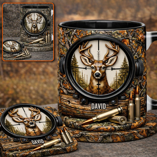 Deer Hunting, Hunter Gift - Personalized Hunting Accent Mug & Coaster