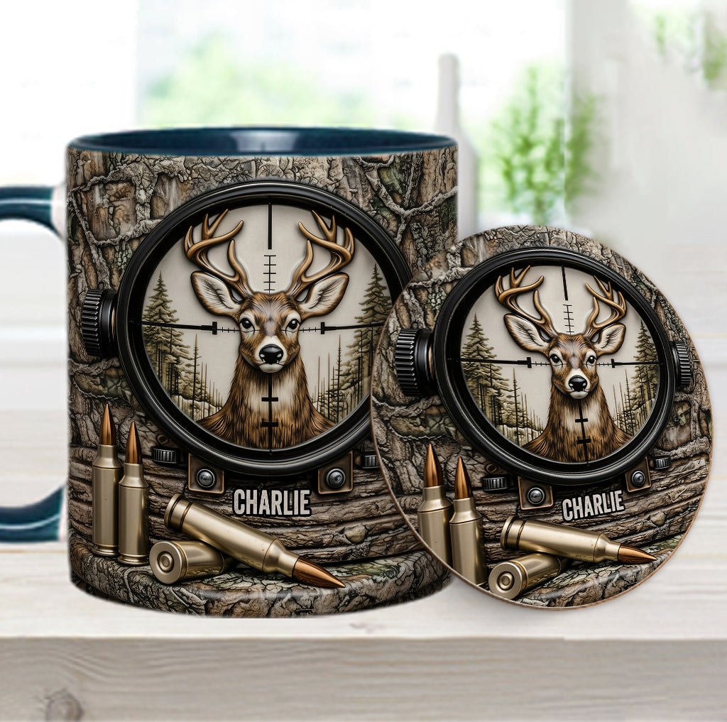 Deer Hunting, Hunter Gift - Personalized Hunting Accent Mug & Coaster