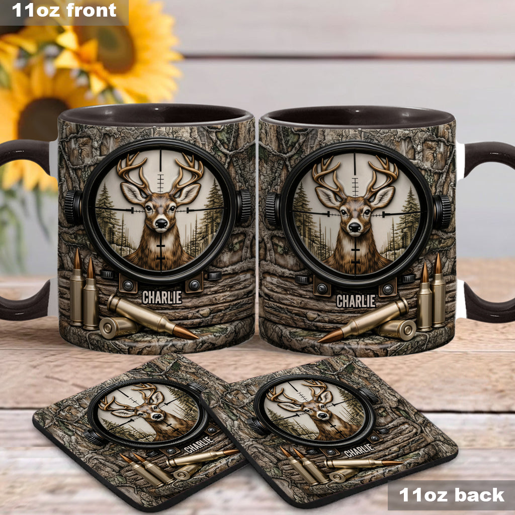 Deer Hunting, Hunter Gift - Personalized Hunting Accent Mug & Coaster