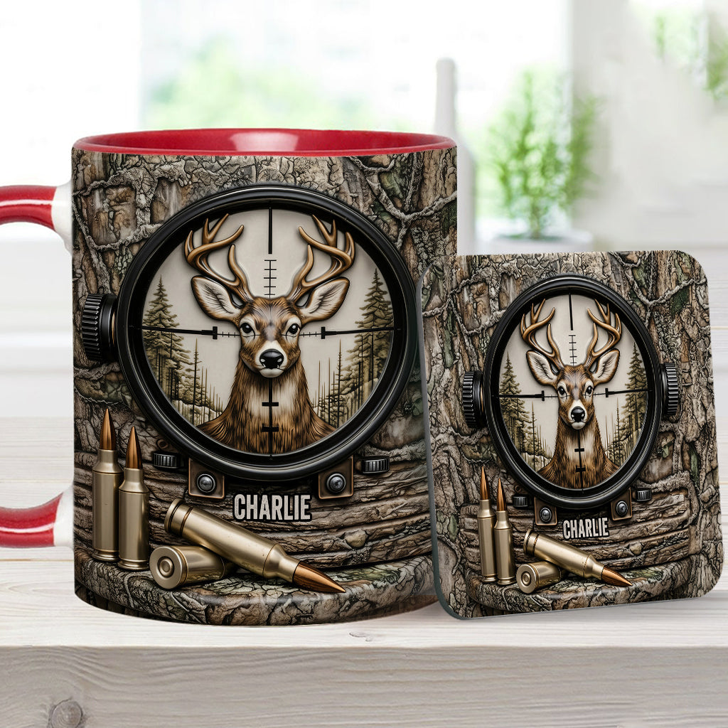 Deer Hunting, Hunter Gift - Personalized Hunting Accent Mug & Coaster