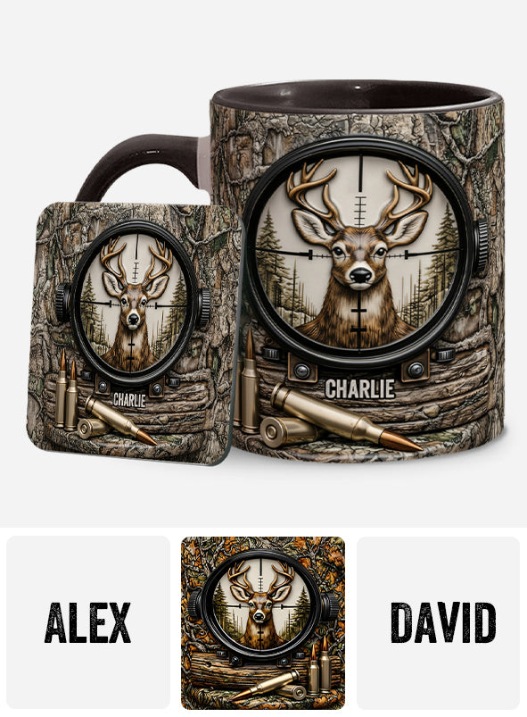 Deer Hunting, Hunter Gift - Personalized Hunting Accent Mug & Coaster