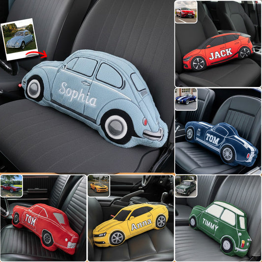 Individuelles Kissen für Autoliebhaber – Personalisiertes, kuppelförmiges Autokissen aus Kunstfell