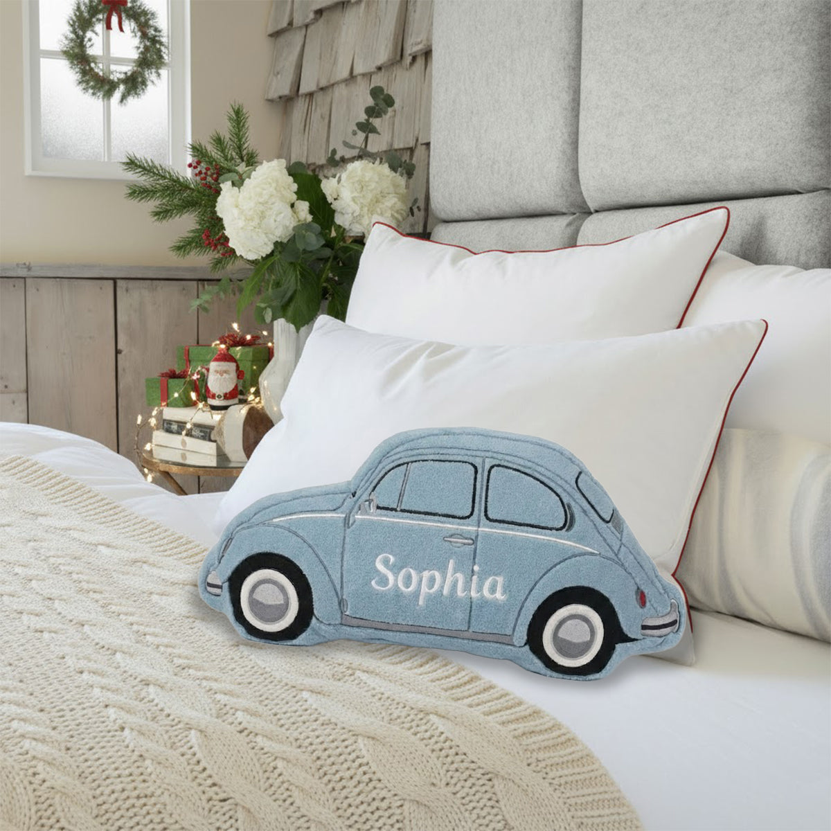 Individuelles Kissen für Autoliebhaber – Personalisiertes, kuppelförmiges Autokissen aus Kunstfell