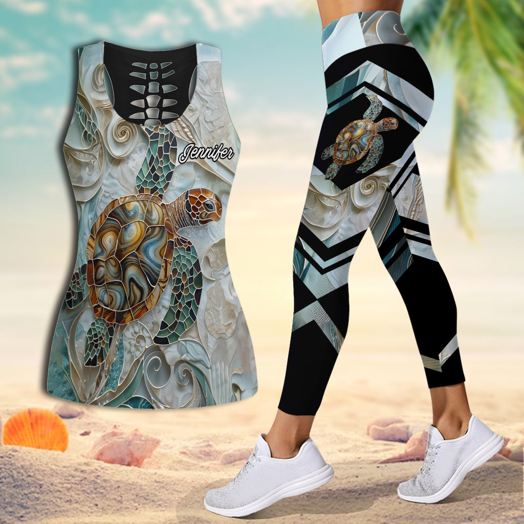 Liebe Schildkröten – Personalisiertes Tanktop und Leggings mit Schildkrötenmotiv