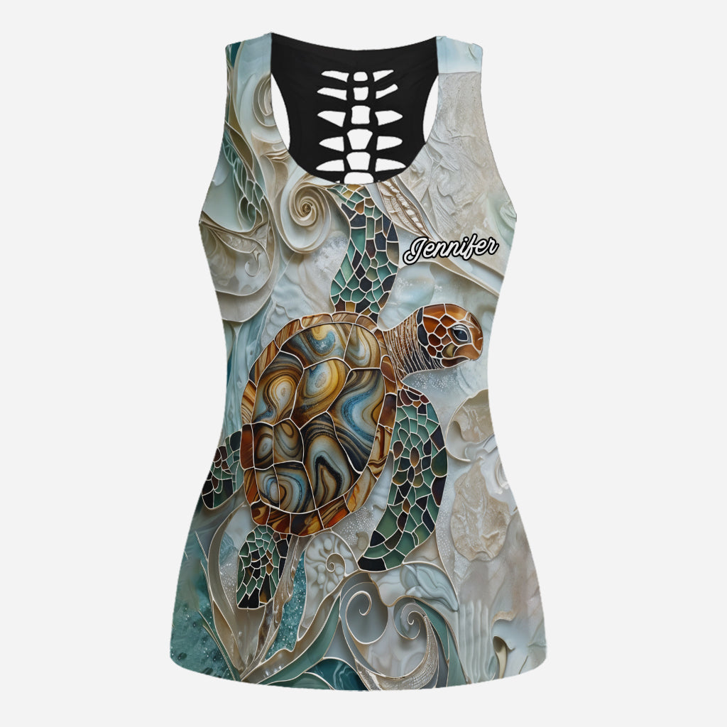 Liebe Schildkröten – Personalisiertes Tanktop und Leggings mit Schildkrötenmotiv