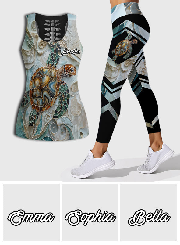 Liebe Schildkröten – Personalisiertes Tanktop und Leggings mit Schildkrötenmotiv