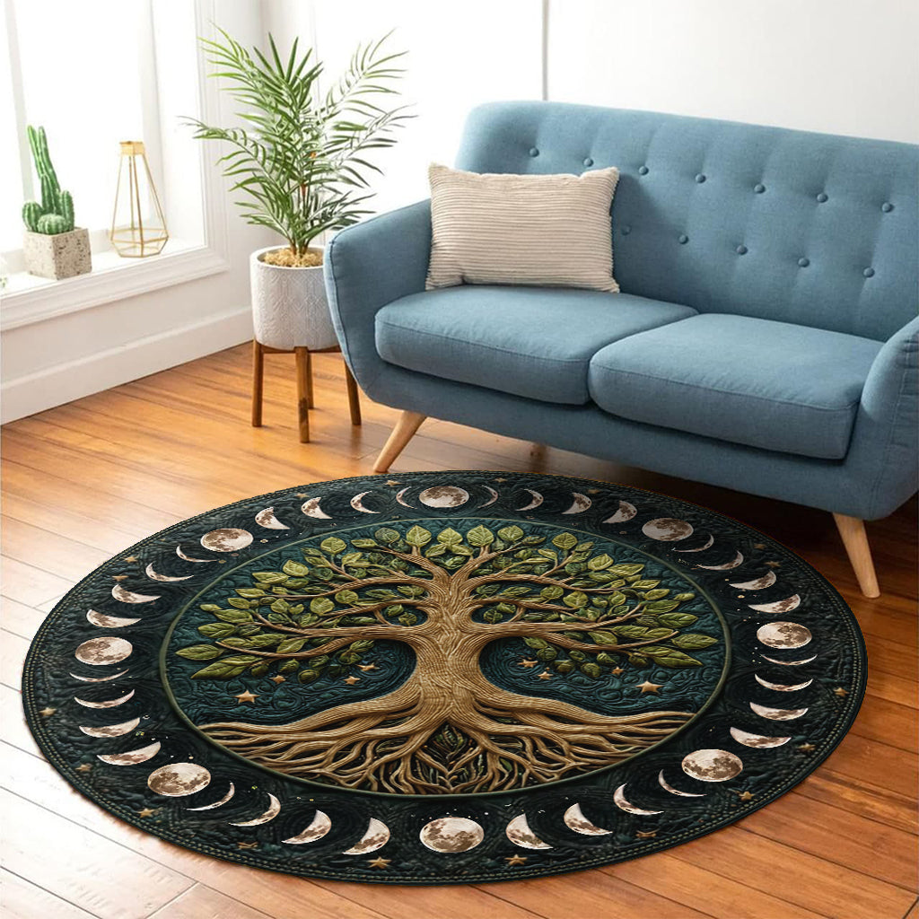 Moon Phase - Witch Round Rug