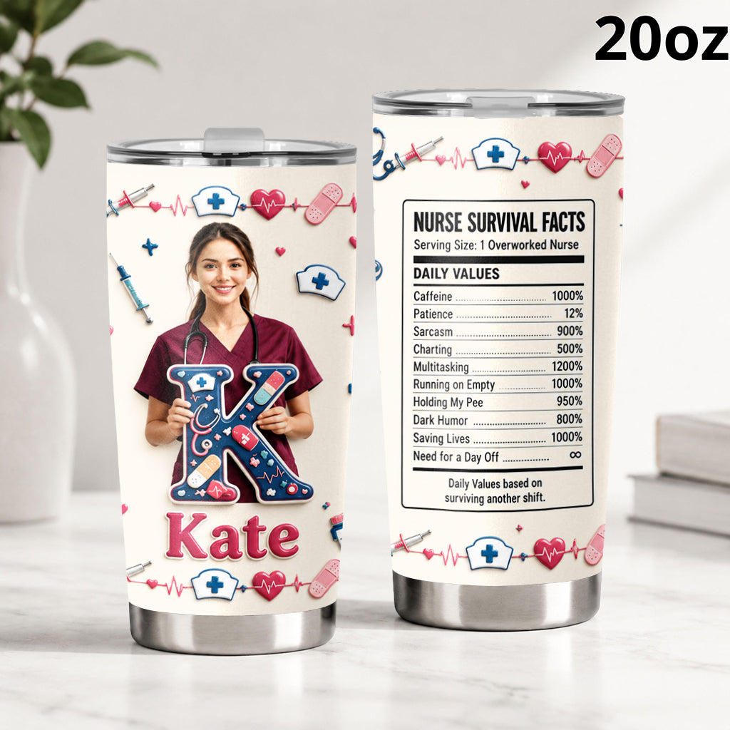 Tired Nurse - Personalized Nurse Tumbler