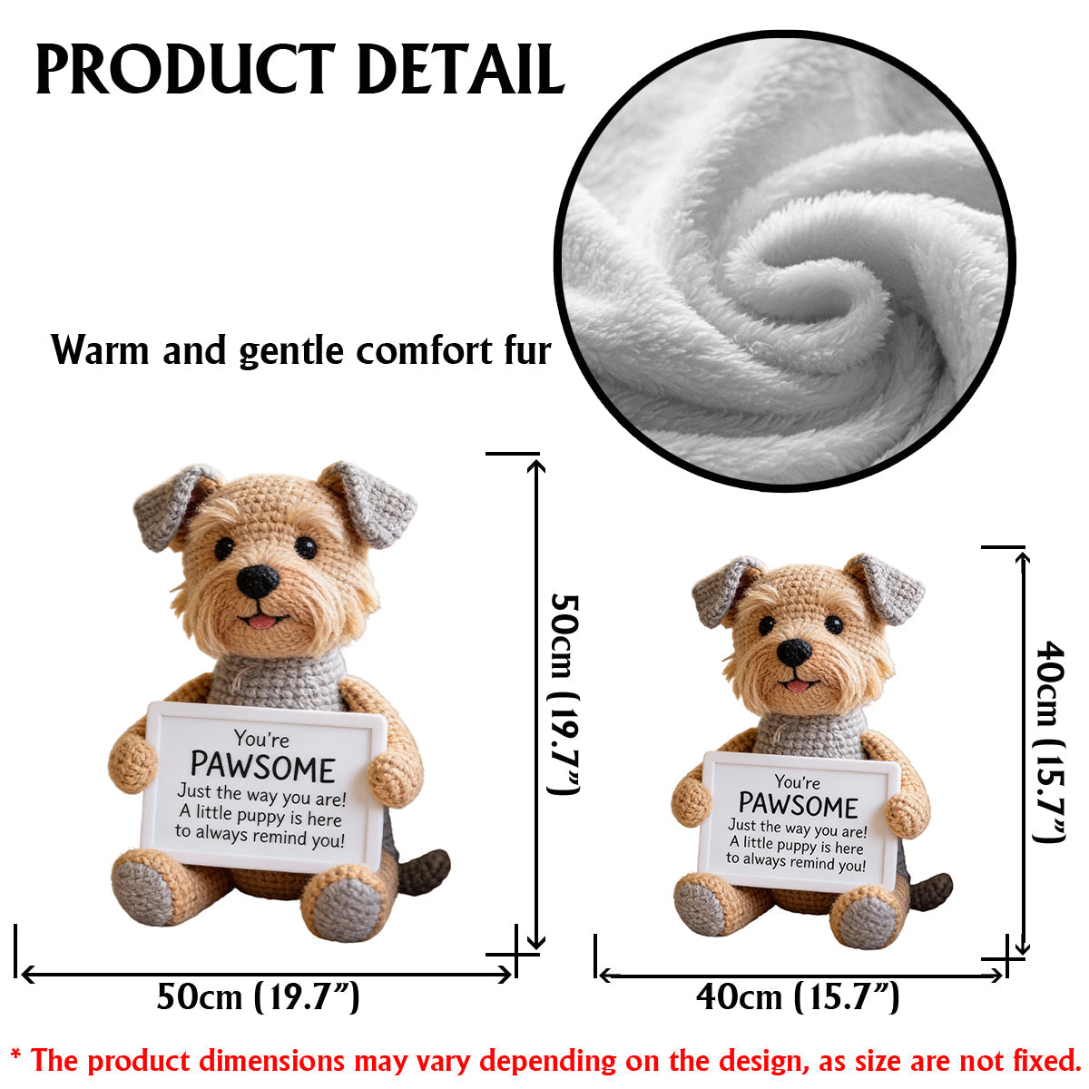 Geschenk zur emotionalen Unterstützung – Personalisiertes Kissen in Hundeform aus Kunstfell