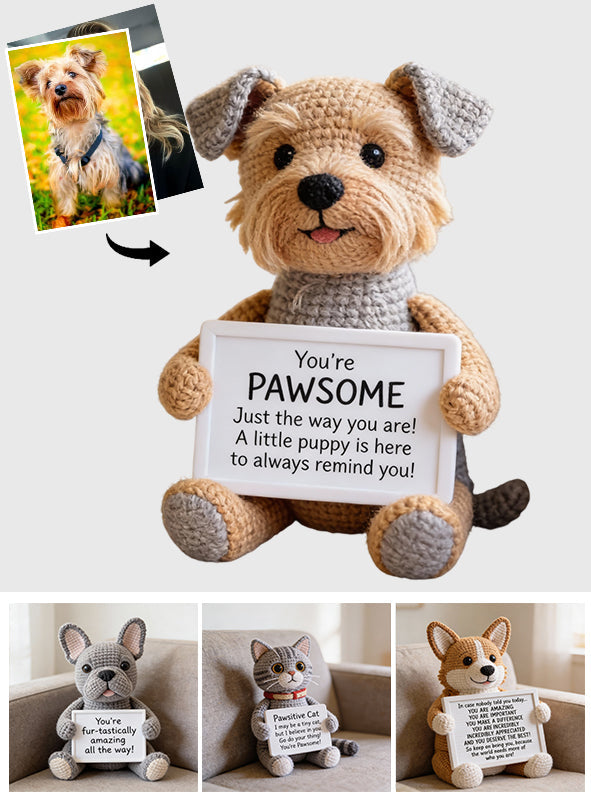 Geschenk zur emotionalen Unterstützung – Personalisiertes Kissen in Hundeform aus Kunstfell