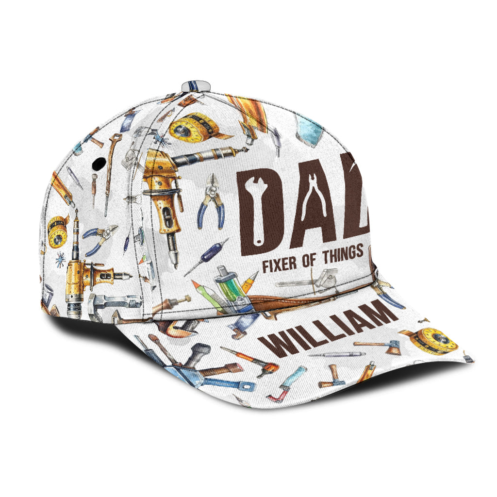 Dad Fixer Of Things - Personalized Father Classic Cap