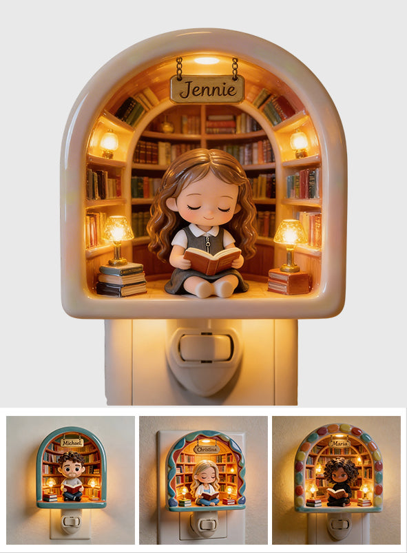 My Reading Space - Personalized Book Acrylic Plug-In Night Light