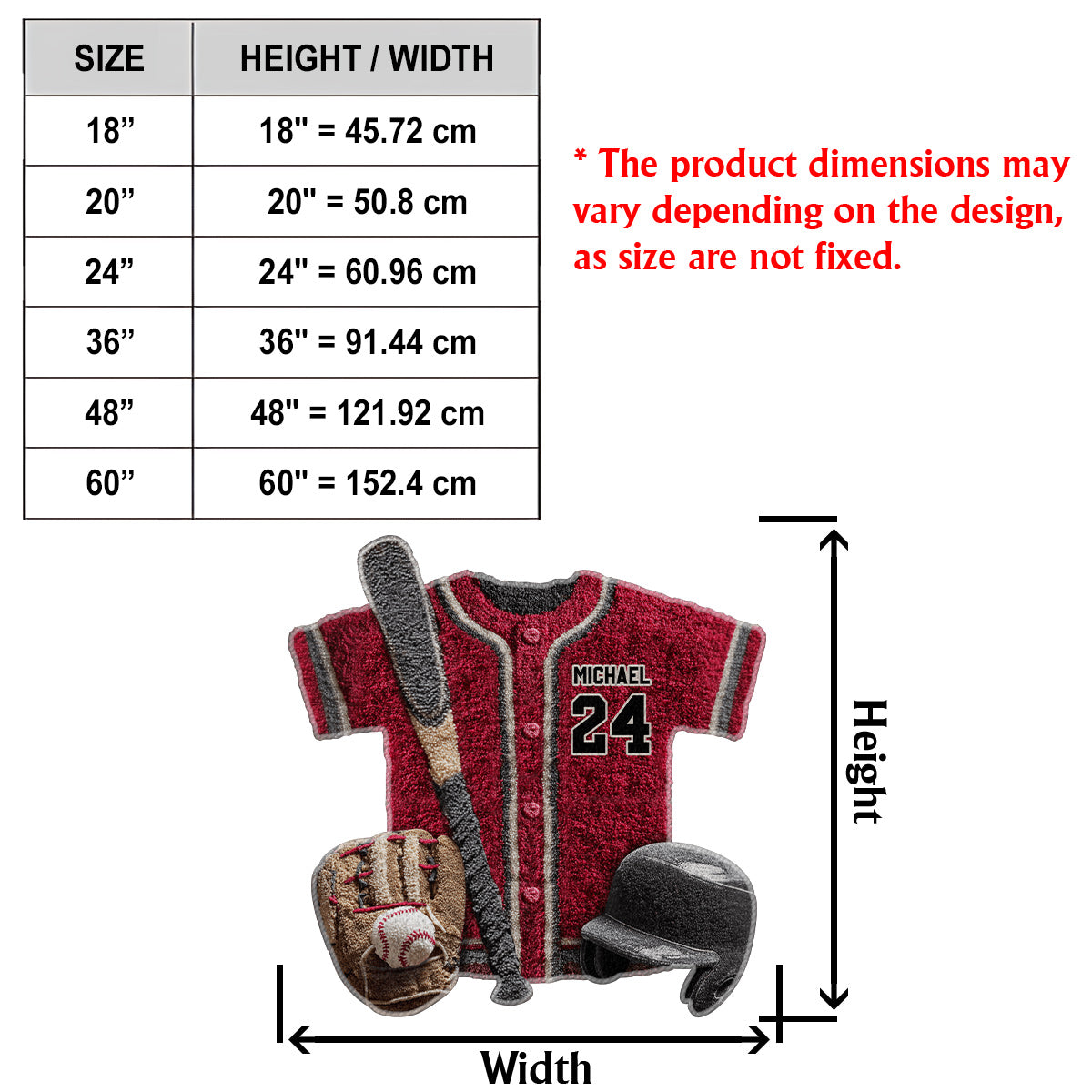 Baseball Life – Personalisierter, rutschfester Baseball-Teppich