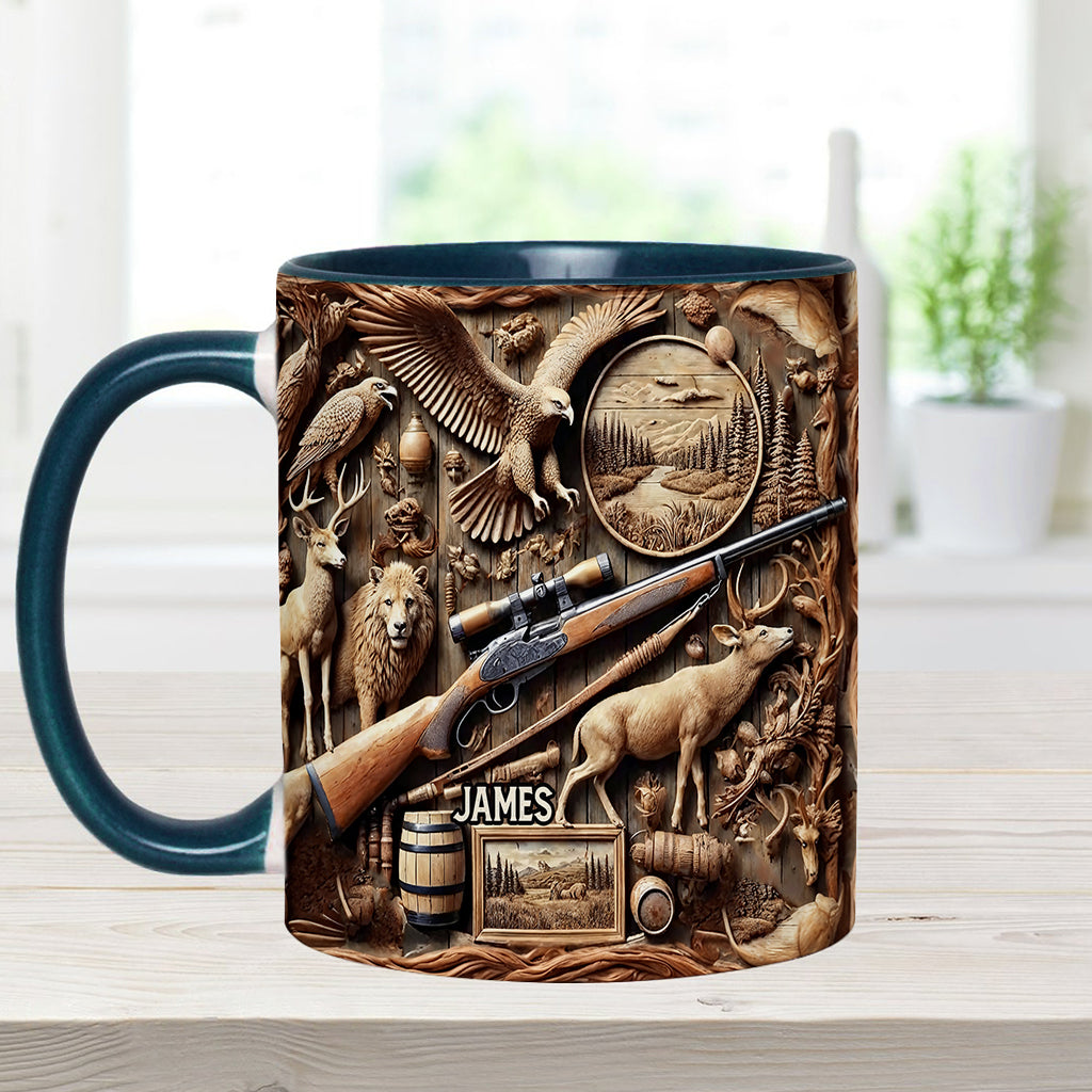 Liebe zur Jagd – Personalisierte Tasse mit Jagdmotiv