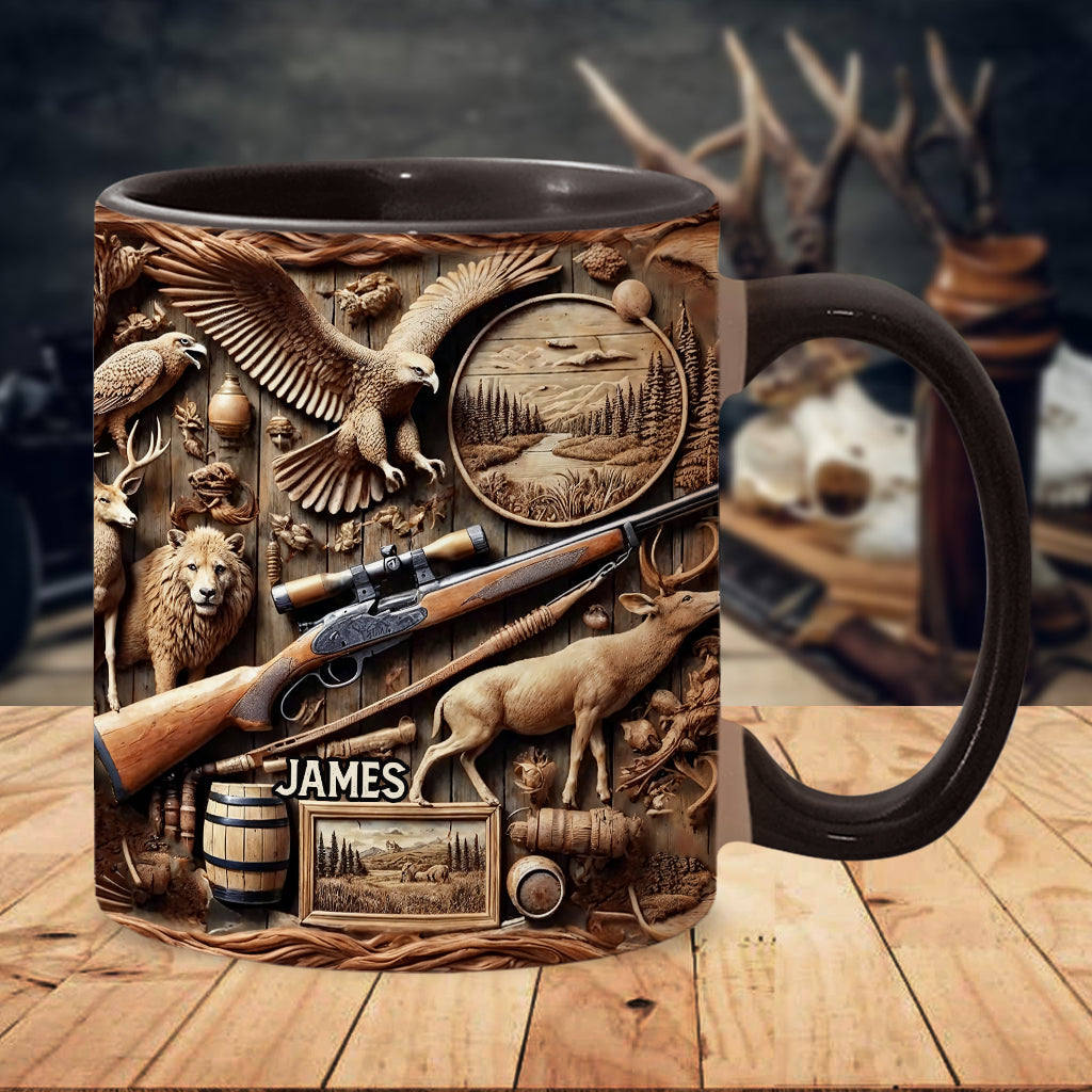 Liebe zur Jagd – Personalisierte Tasse mit Jagdmotiv