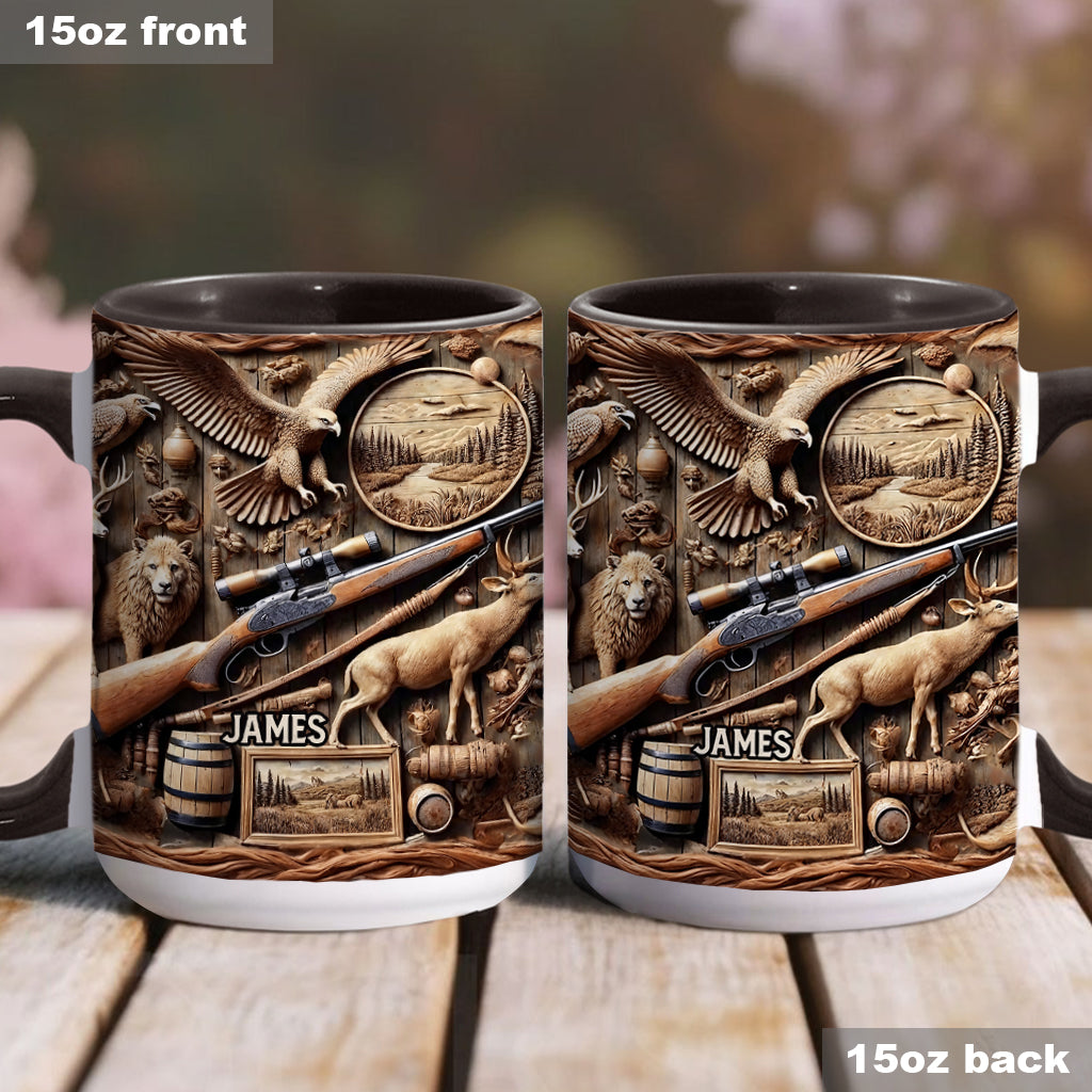Liebe zur Jagd – Personalisierte Tasse mit Jagdmotiv