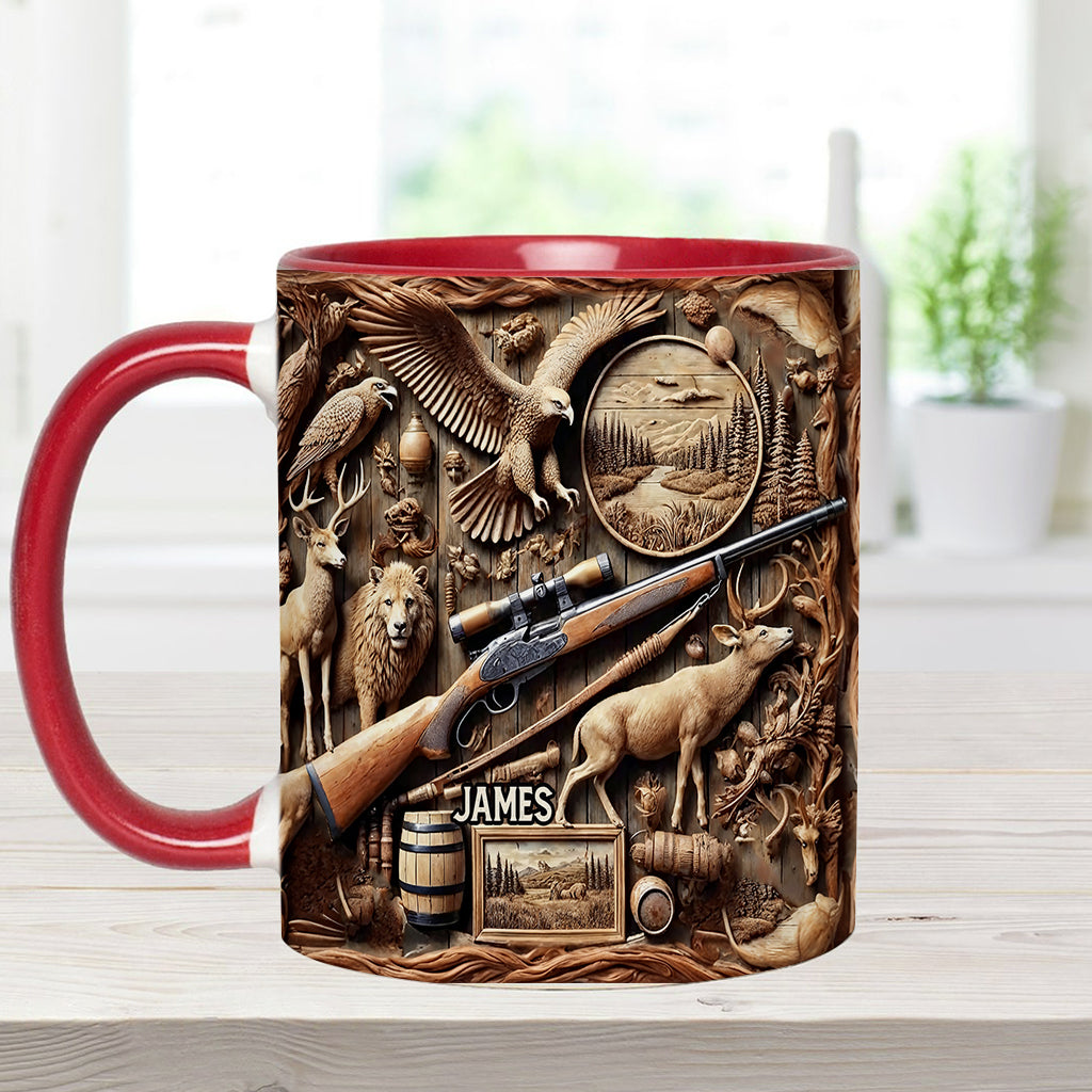 Liebe zur Jagd – Personalisierte Tasse mit Jagdmotiv