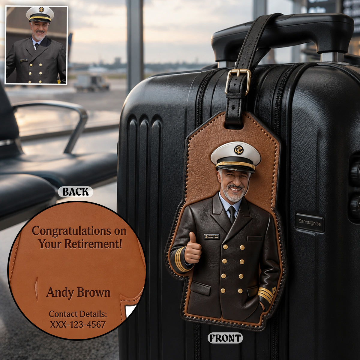 Personalisierte Geschenke für Reisende - Individuelles Pilot Gepäckanhänger