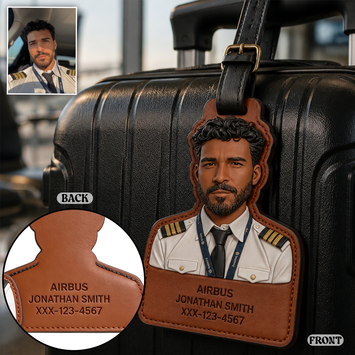 Personalisierte Geschenke für Reisende - Individuelles Pilot Gepäckanhänger