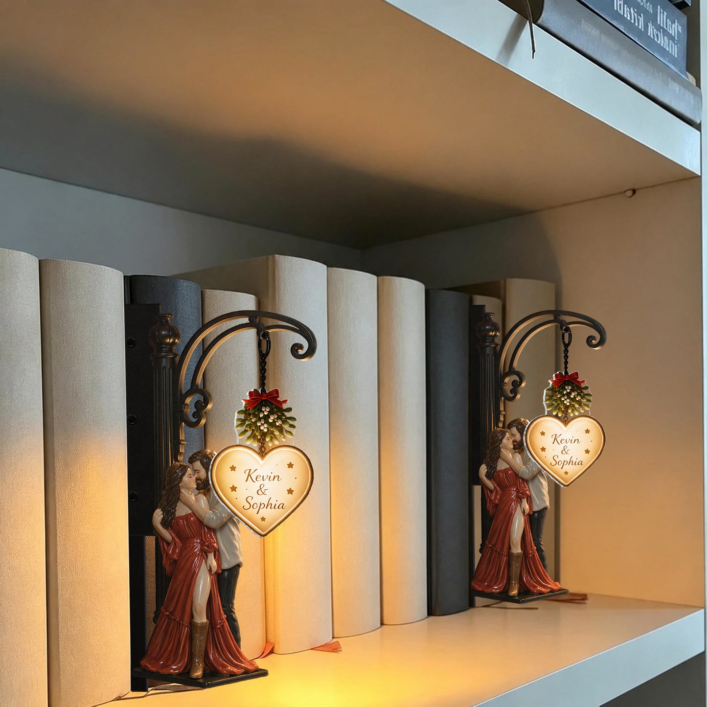 You & Me Couple Gift - Personalized Couple Bookshelf Lamp