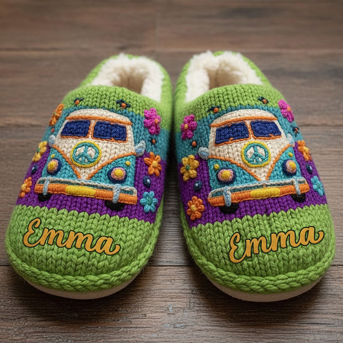 Hippie Souls – Personalisierte Hippie-Hausschuhe