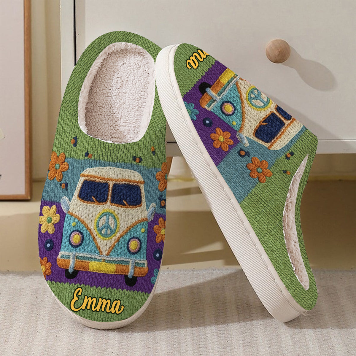 Hippie Souls – Personalisierte Hippie-Hausschuhe