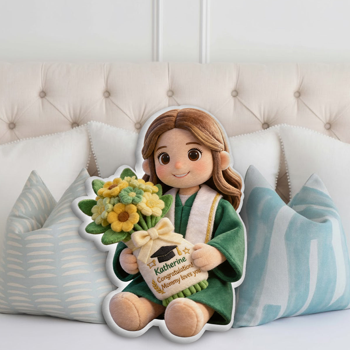 Custom Any Photo Graduation - Personalized Graduation Faux Fur Shaped Pillow