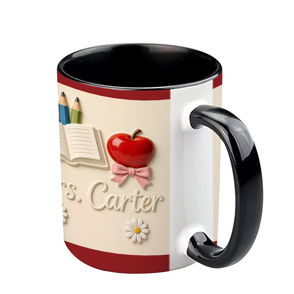 Teacher Gifts - Personalized Teacher Accent Mug