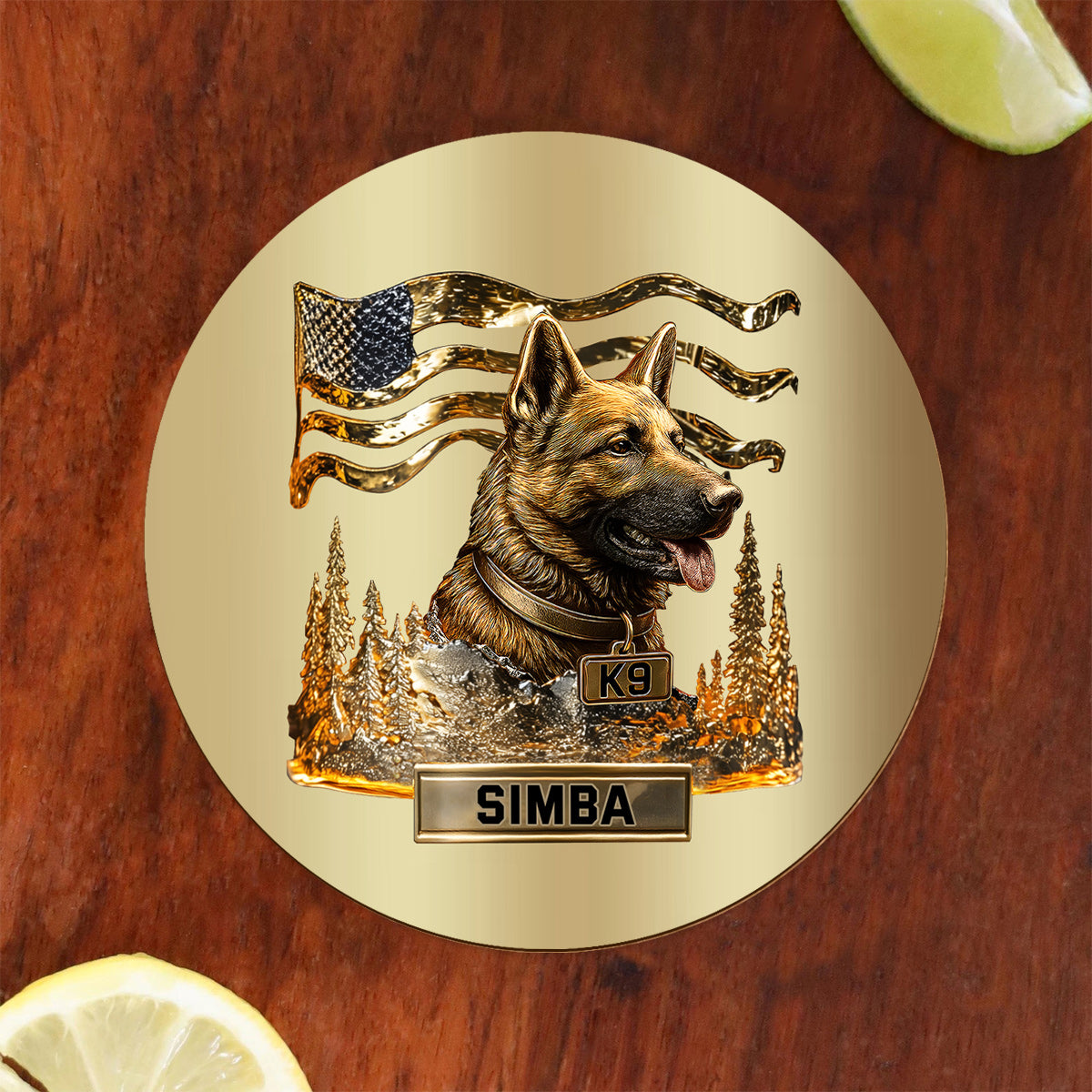 Love My Dog - Personalized German Shepherd Dog Whiskey Glass