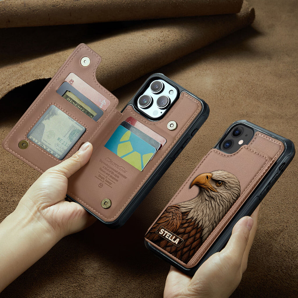 Majestic Eagle - Personalized Bald Eagle Wallet Phone Case