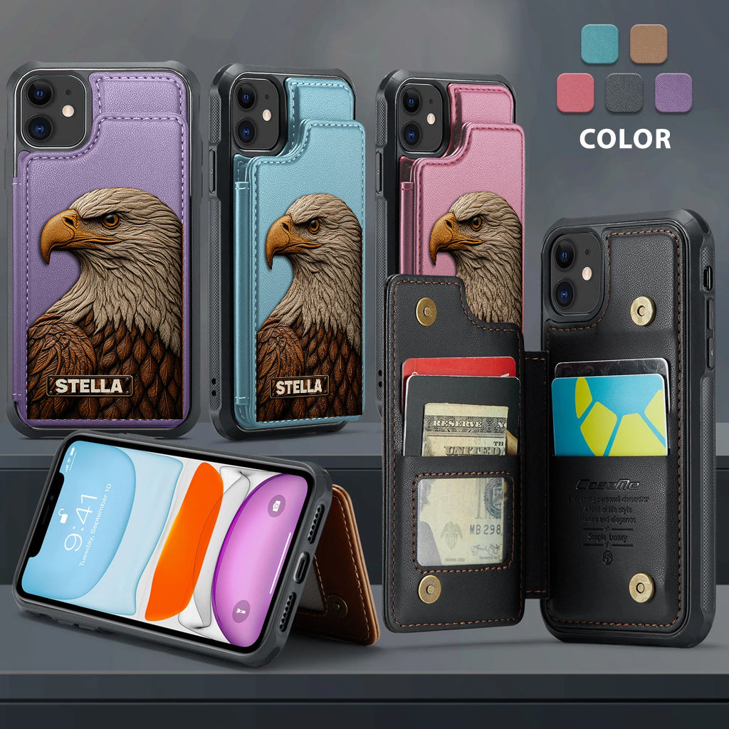 Majestic Eagle - Personalized Bald Eagle Wallet Phone Case