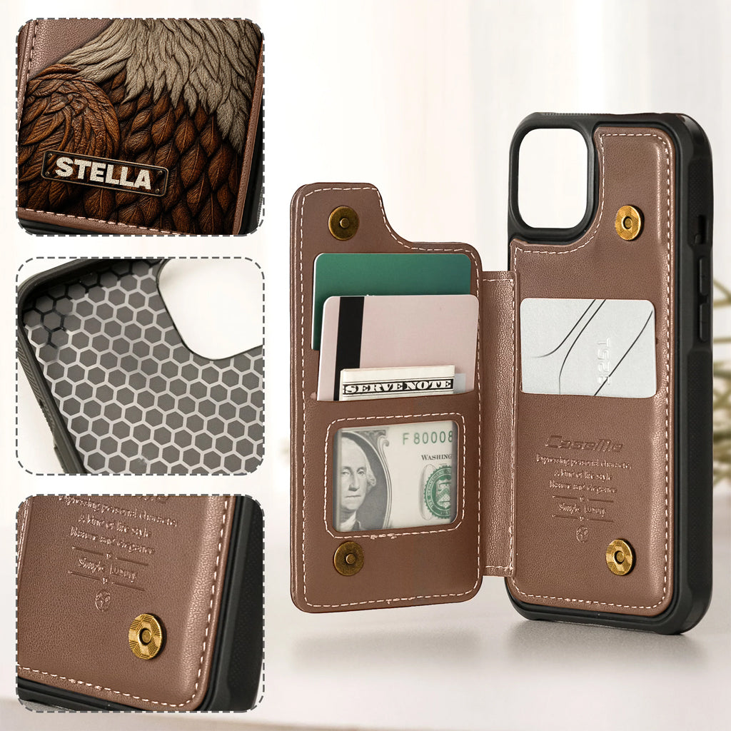 Majestic Eagle - Personalized Bald Eagle Wallet Phone Case