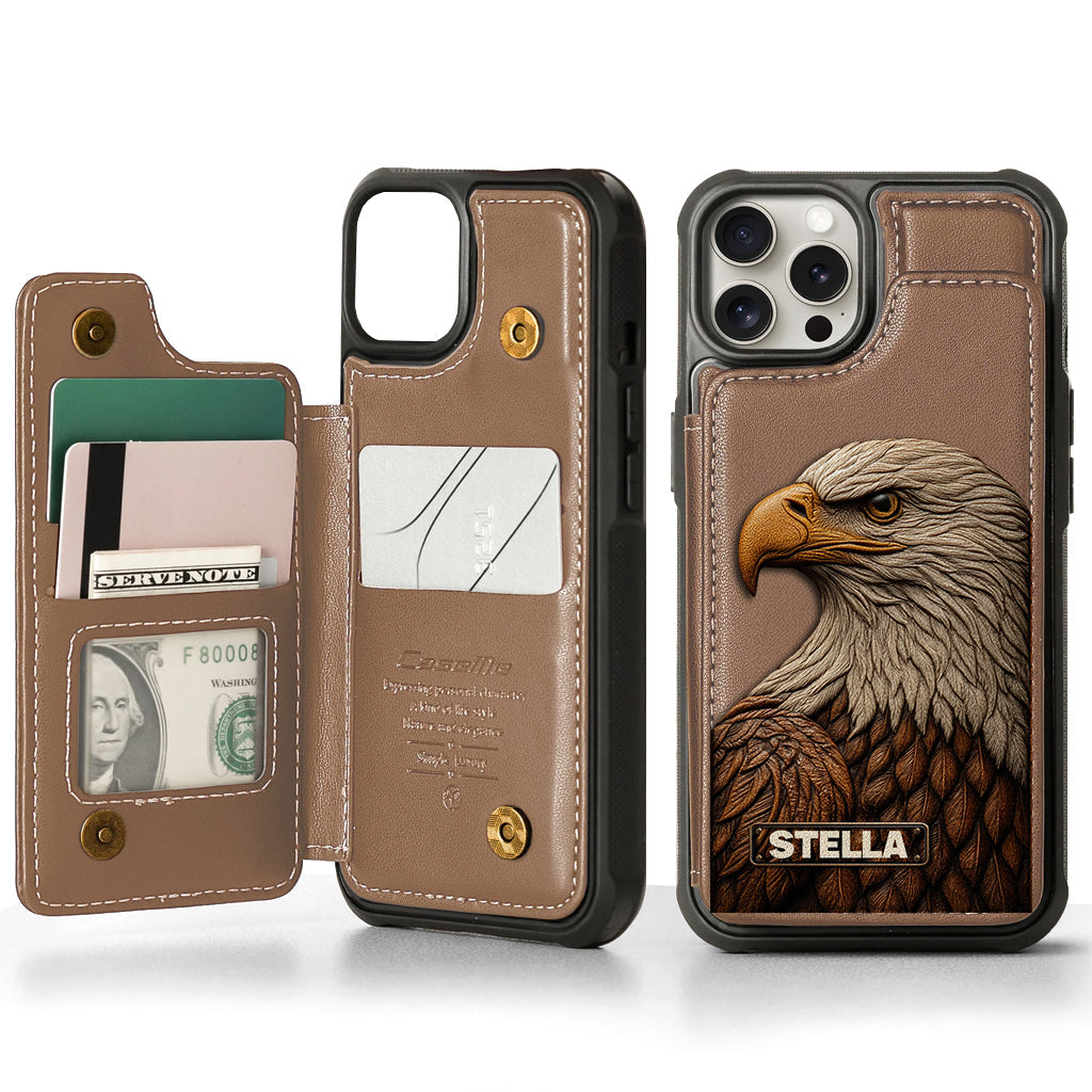 Majestic Eagle - Personalized Bald Eagle Wallet Phone Case