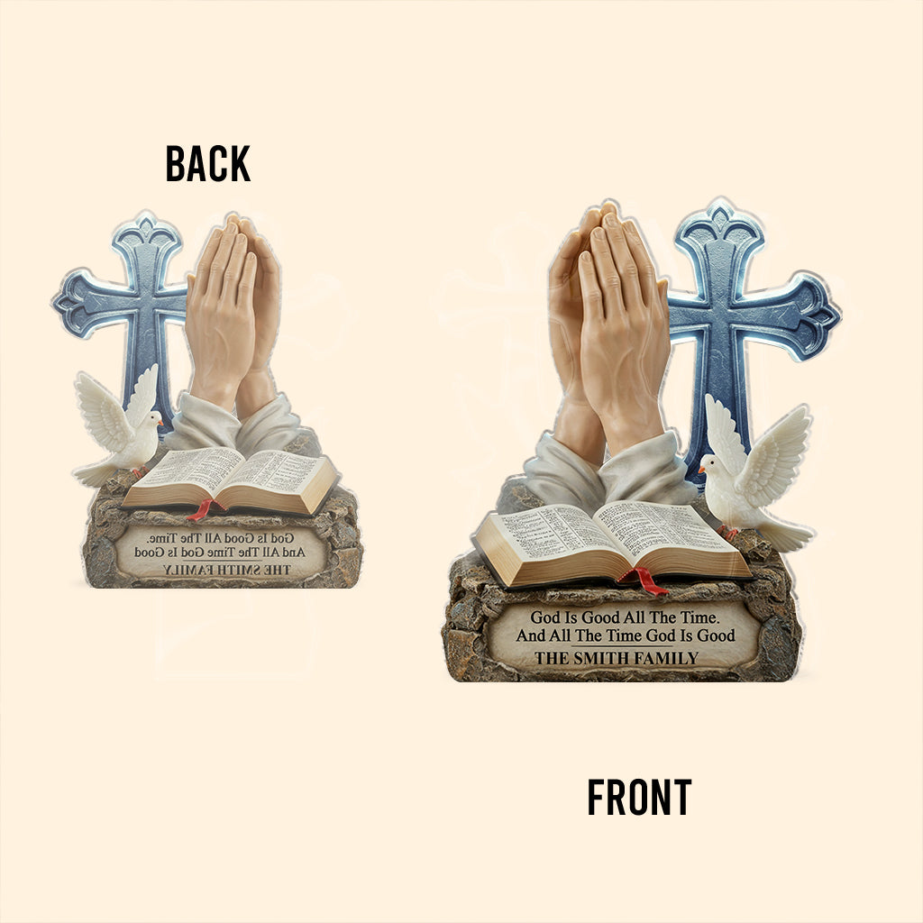 Gott ist gut – Personalisierte christliche Acrylplakette in individueller Form