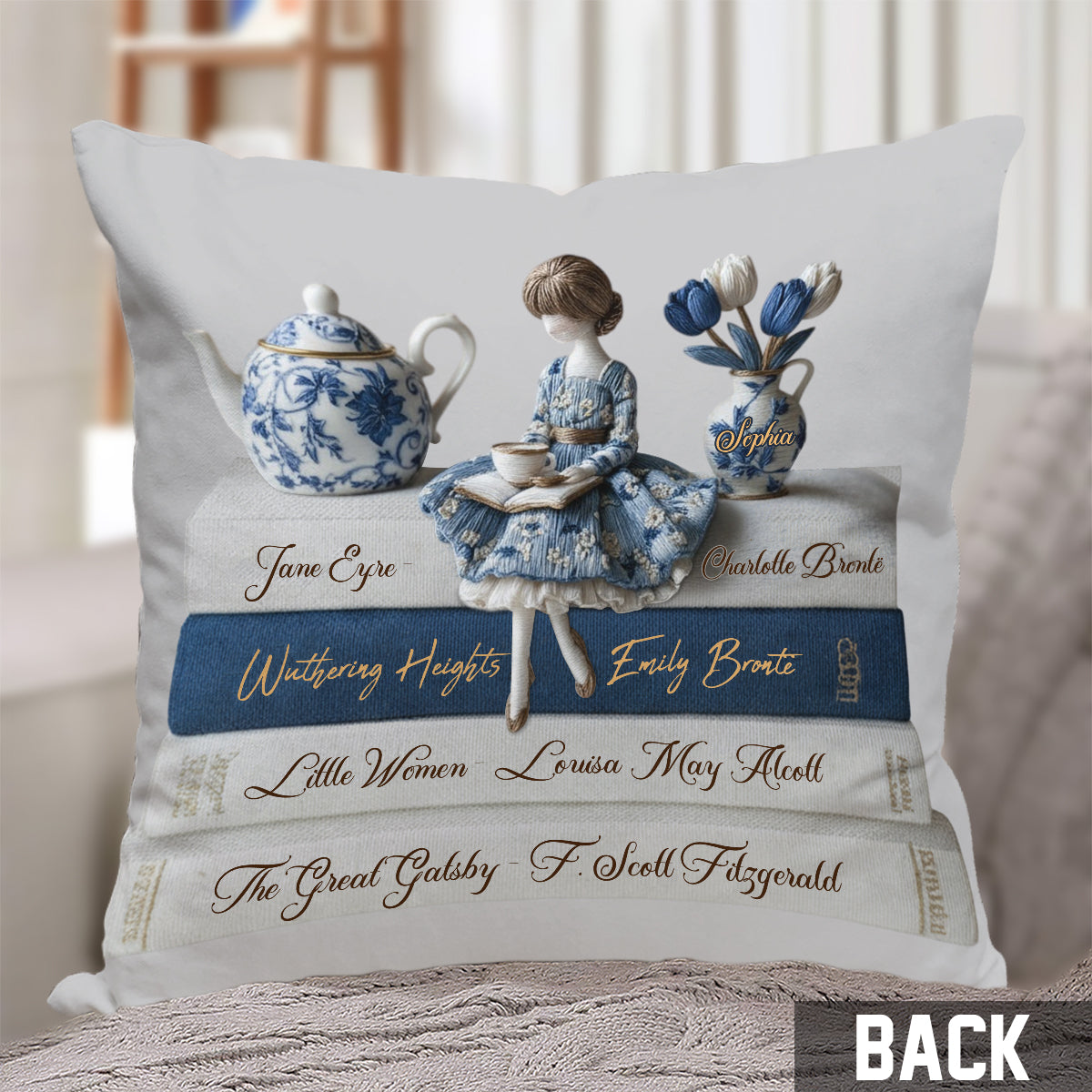 Liebe Bücher – Personalisiertes Buchkissen