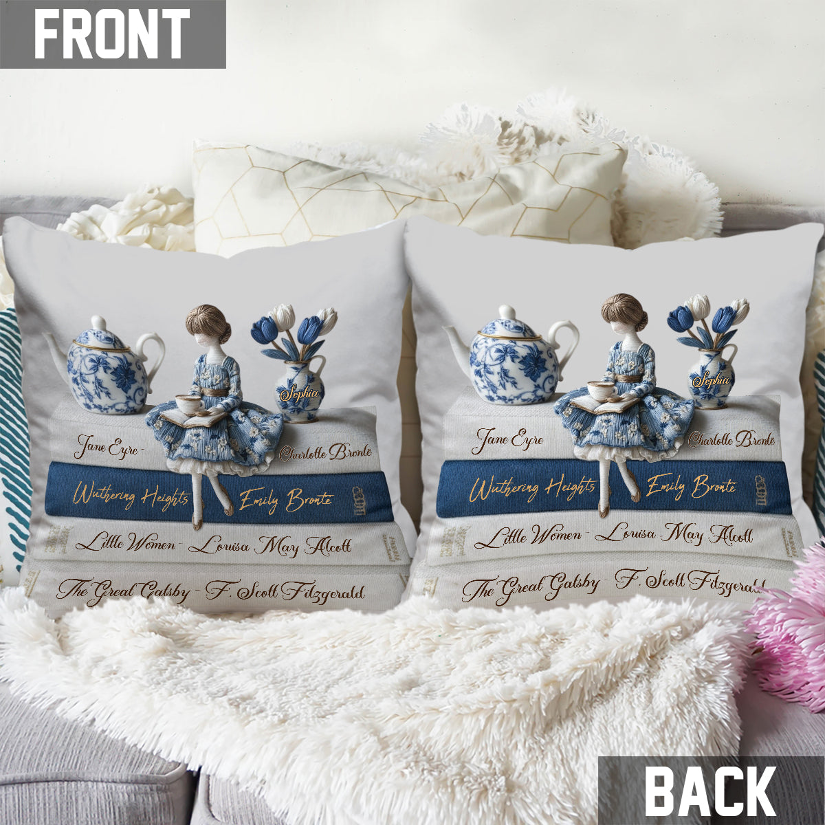 Liebe Bücher – Personalisiertes Buchkissen