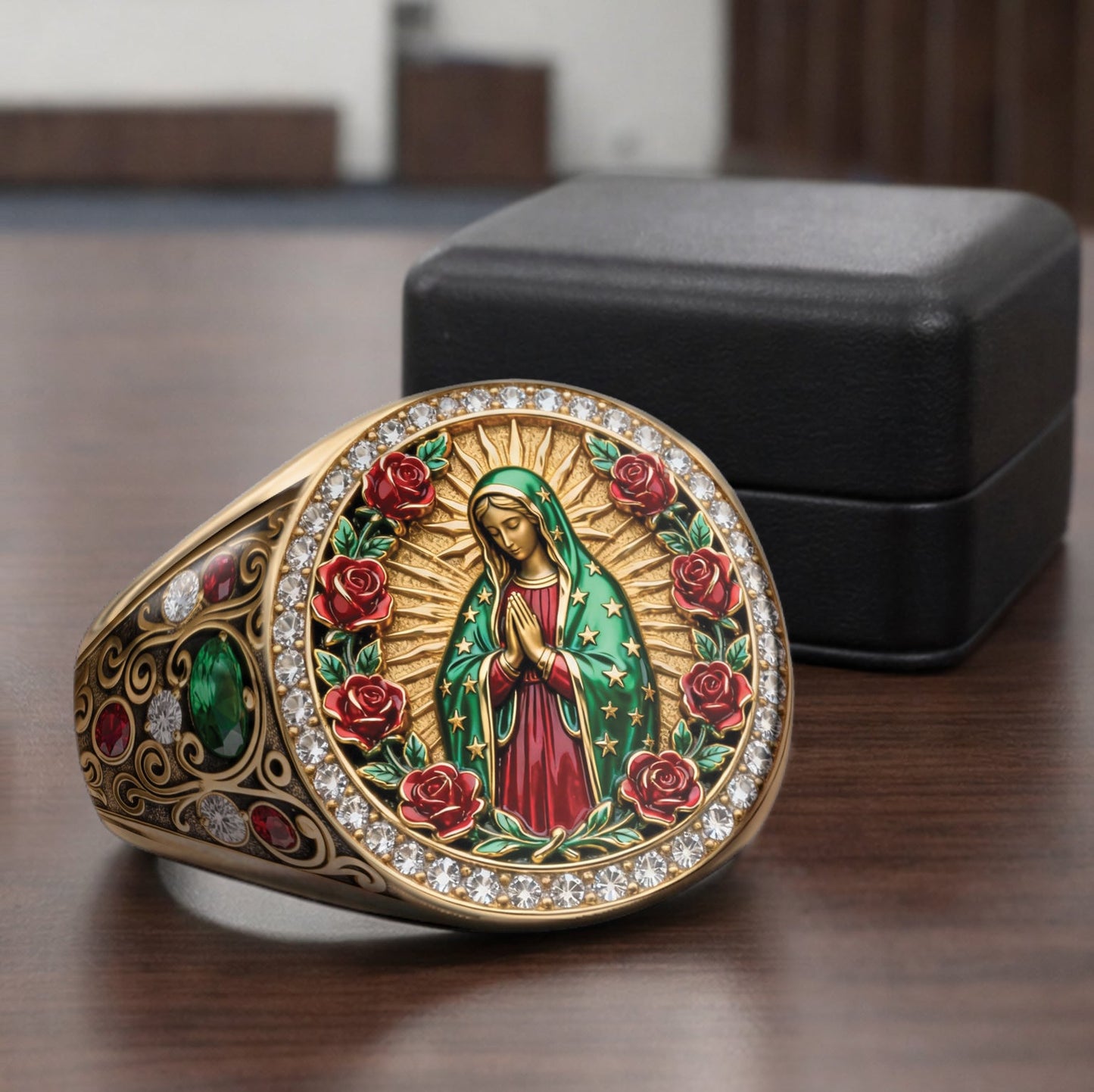 Beschützt von Maria – Personalisierter christlicher Siegelring