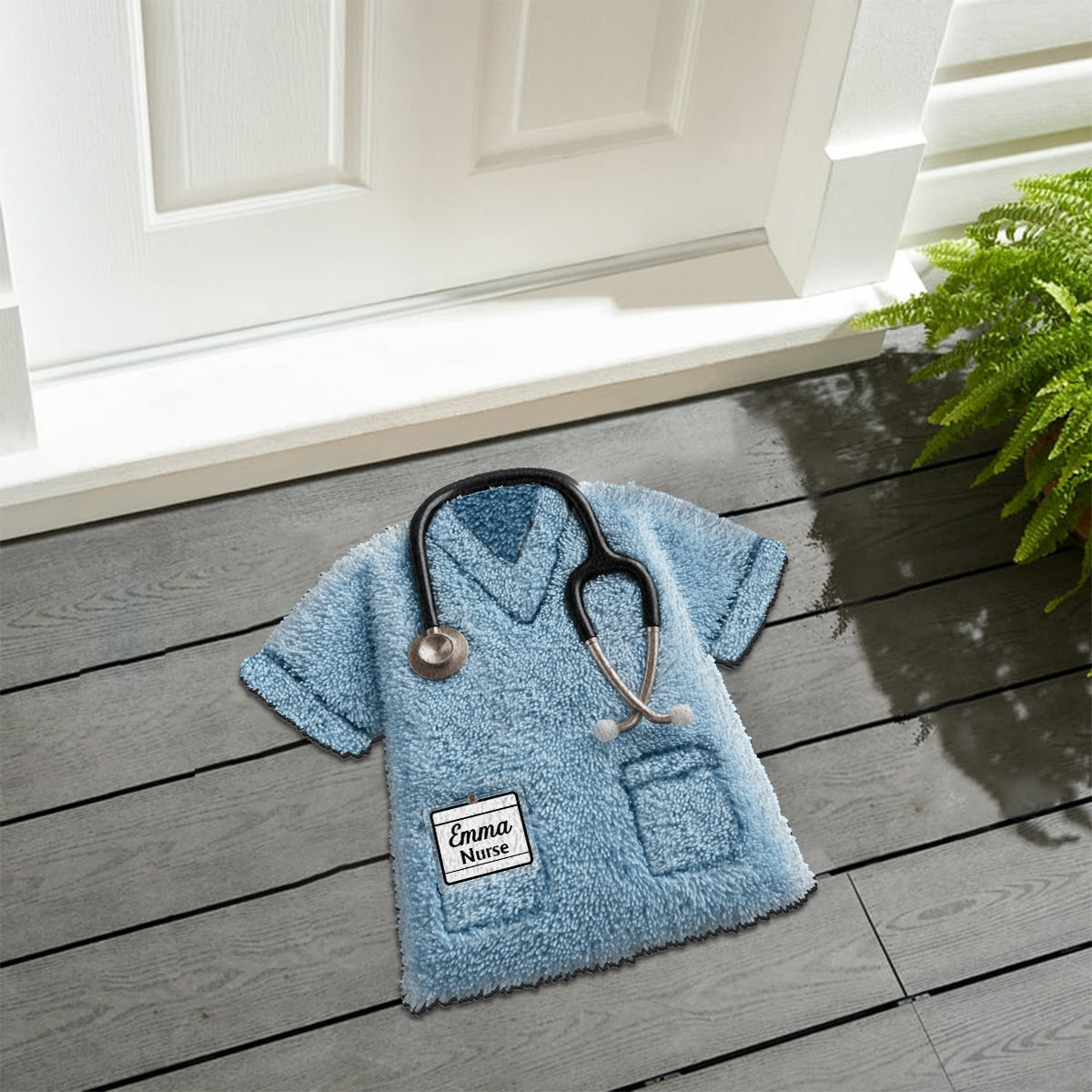 Beste Krankenschwester aller Zeiten – Personalisierter, rutschfester, getufteter Teppich mit Krankenschwestermotiv