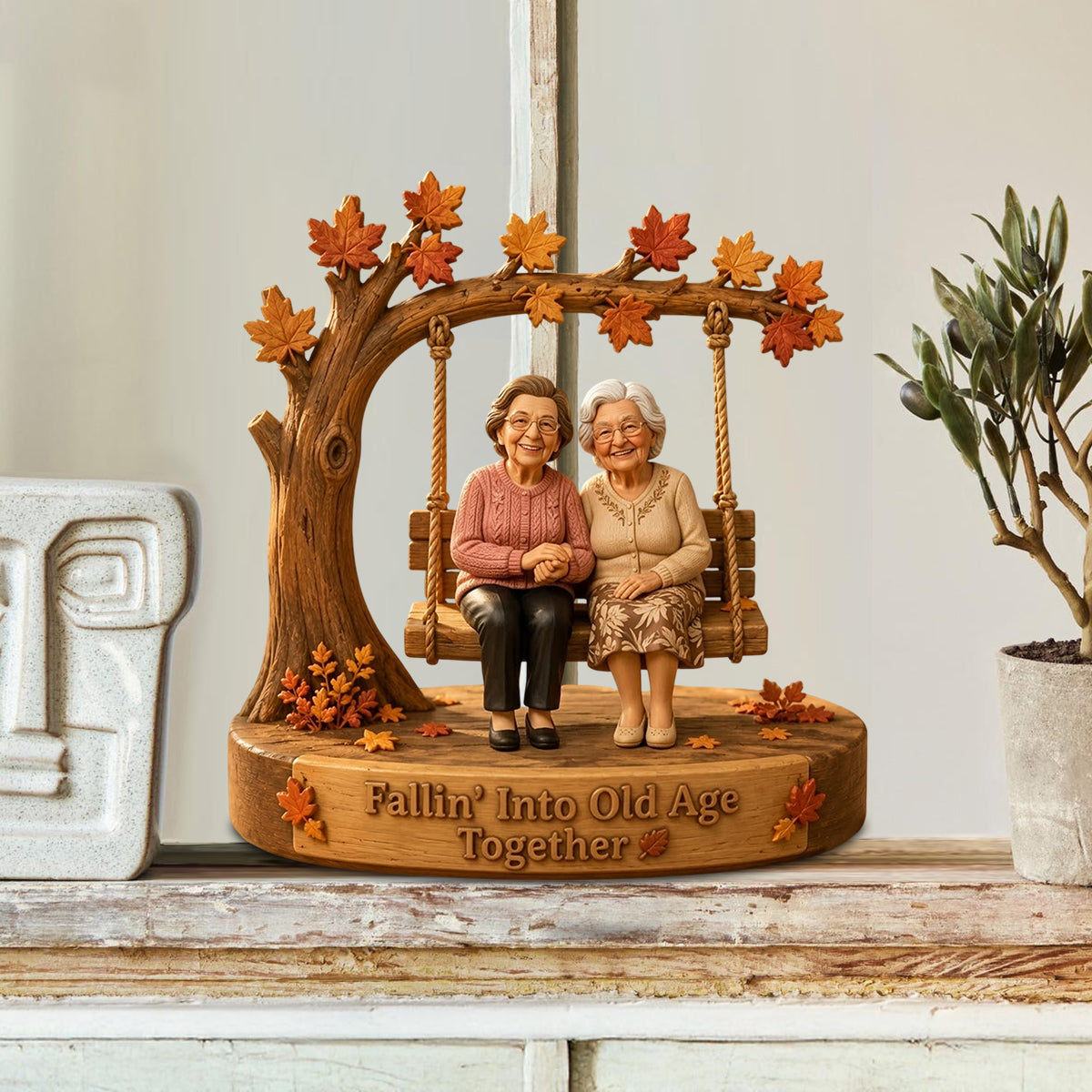 Bestie Gift - Personalized Bestie Custom Shaped Wood Plaque