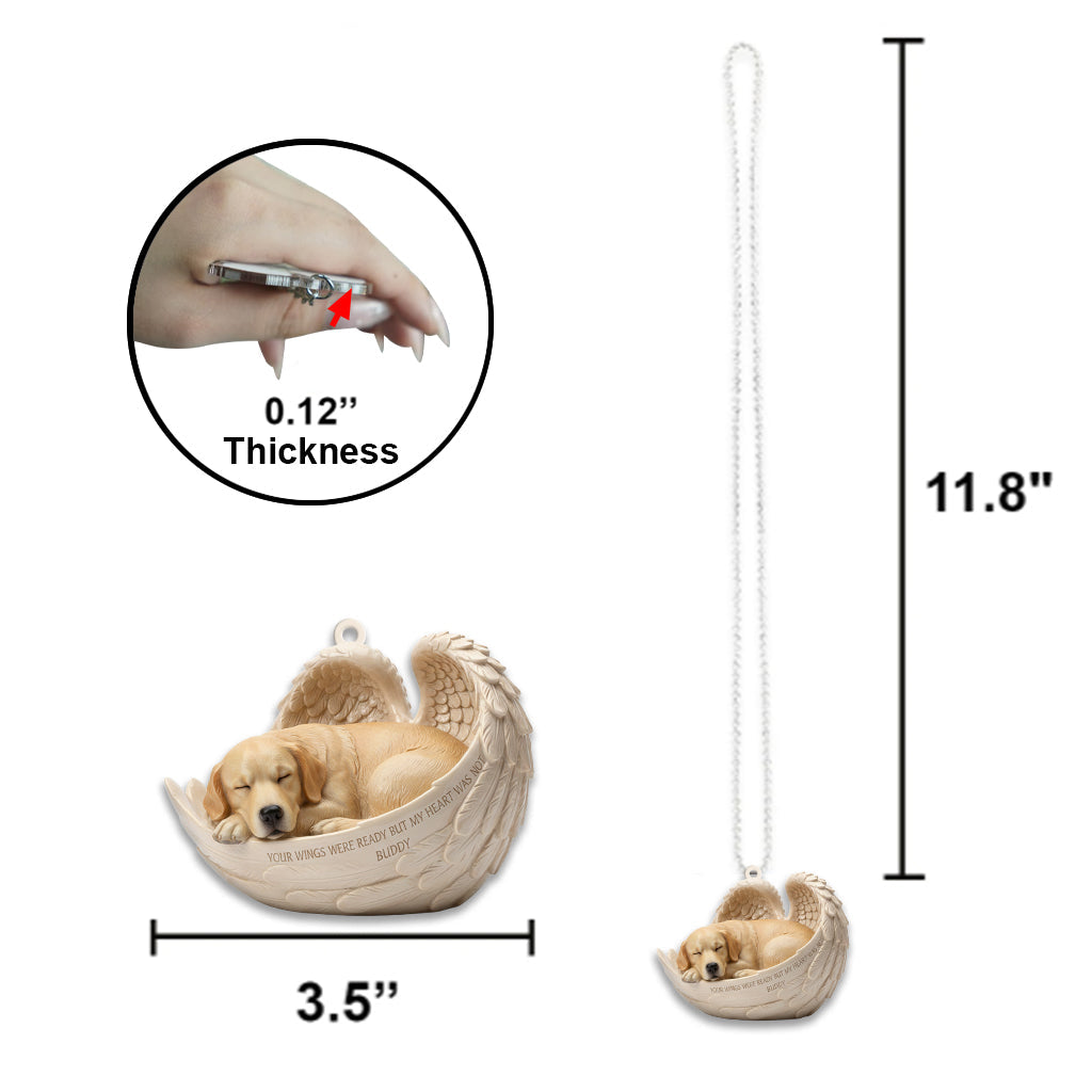 Individuelles Geschenk für jemanden, der sein Haustier verloren hat – personalisierter Autoanhänger mit Hundemotiv