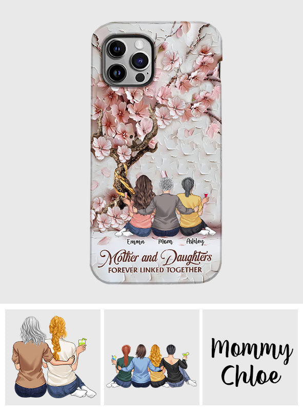 Mother And Daughters Forever Linked Together - Personalized Mother Full Print Phone Case