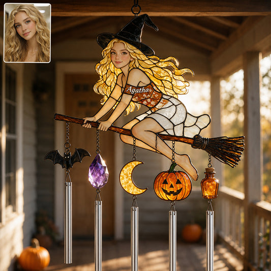 Not Every Witch Lives In Salem - Personalized Witch Wind Chime With Charm