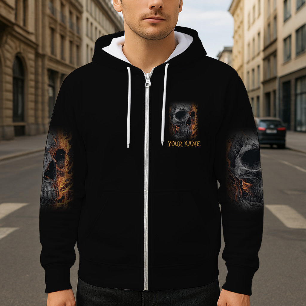 Leuchtendes Skelett – Personalisiertes Totenkopf-Shirt