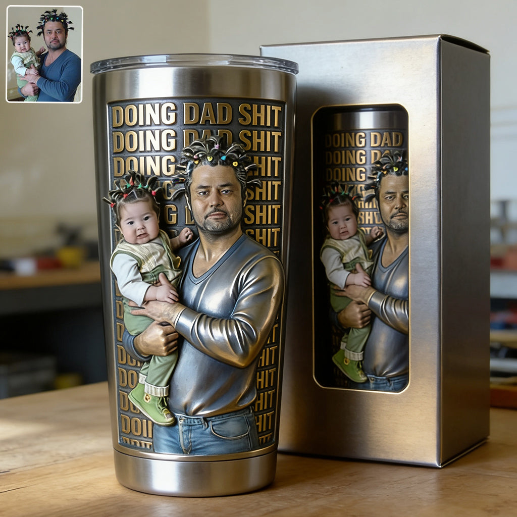 Lustige Geschenke für Väter - Personalisierter Vater-Tumbler mit Geschenkbox